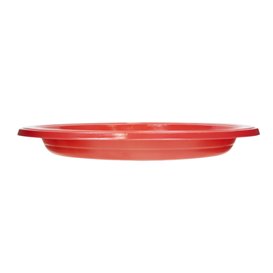 Assiette Plastique PS Réutilisable Plate Rouge Ø220mm (25 Utés)