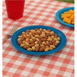 Assiette Plastique PS Réutilisable Plate Bleu Foncé Ø165mm (25 Utés)