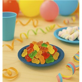 Assiette Plastique PS Réutilisable Plate Bleu Foncé Ø165mm (25 Utés)