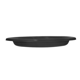 Assiette Plastique PS Réutilisable Plate Noir Ø165mm (450 Utés)