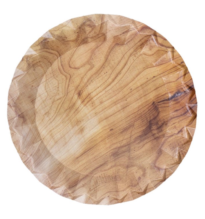 Assiette en Carton Effet Bois “Bali” Ø18cm 290g/m² (50 Utés)