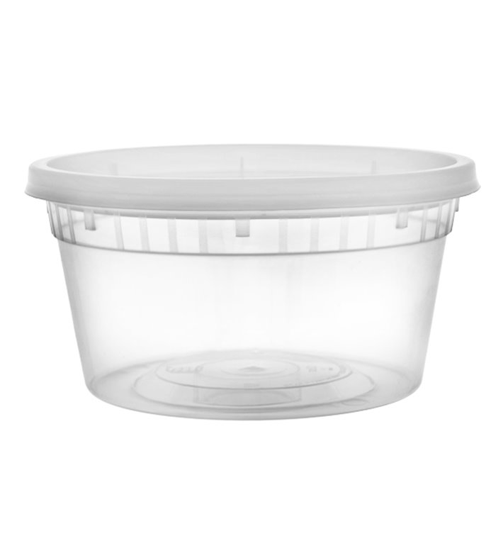 Boîte alimentaire Plastique PP avec Couvercle Transparent “Deli Range” 370ml (40 Utés)