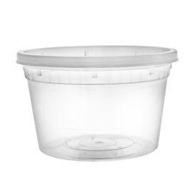 Boîte alimentaire Plastique PP avec Couvercle Transparent “Deli Range” 460ml (40 Utés)