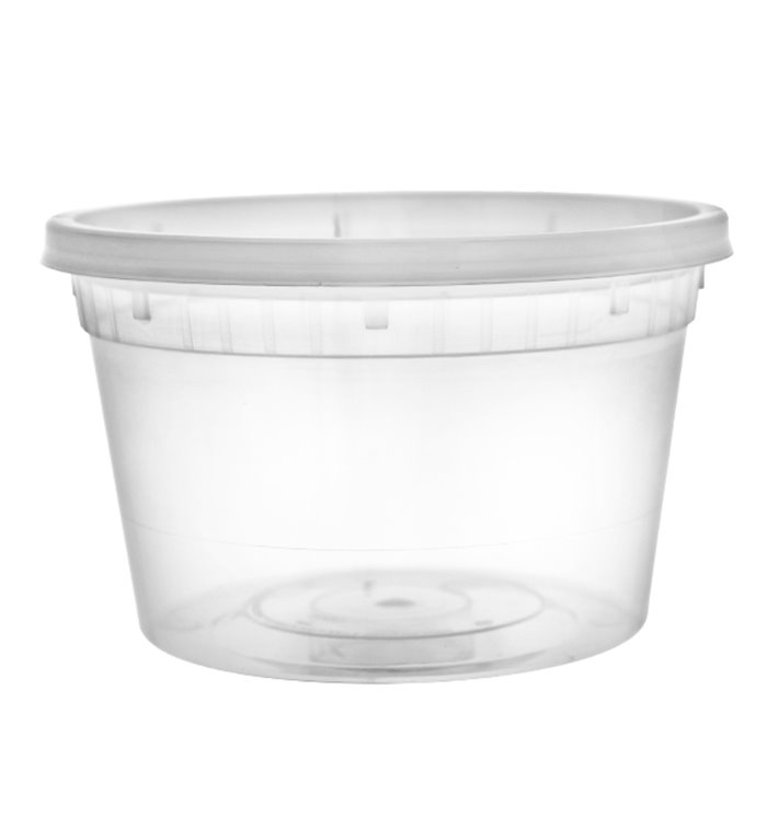 Boîte alimentaire Plastique PP avec Couvercle Transparent “Deli Range” 460ml (40 Utés)