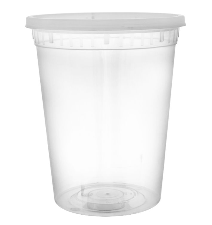 Boîte alimentaire Plastique PP avec Couvercle Transparent “Deli Range” 920ml (40 Utés)