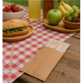 Pochette Porte-Couverts Kraft 9x24cm (125 Utés)