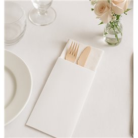 Pochette Porte-Couverts Blanc 9x24cm (1.000 Utés)