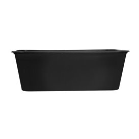 Boîte Rectangulaire en Plastique PP Noire 750ml 17,6x12,4x6cm (50 Utés)