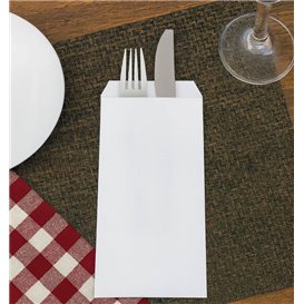 Pochette Porte-Couverts Blanc 11x24cm (1.000 Utés)