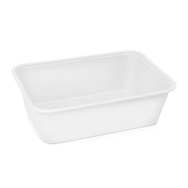 Barquette en Plastique PP Blanche 750ml 17x11,5x6,4cm (25 Utés)