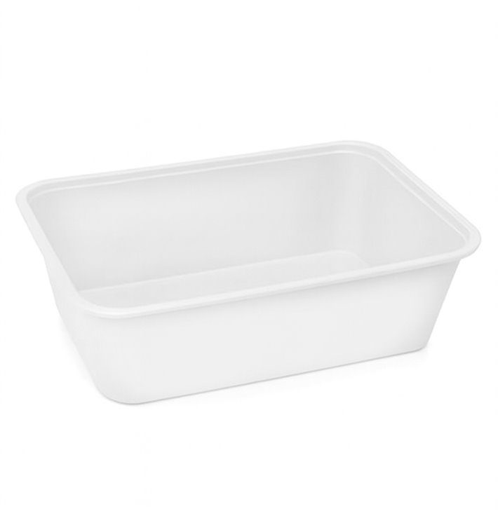 Barquette en Plastique PP Blanche 750ml 17x11,5x6,4cm (500 Utés) Barquette en Plastique PP Blanche 750ml 17x11,5x6,4cm (500 Utés)