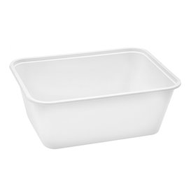 Barquette en Plastique PP Blanche 1.000ml 17x11,5x8,2cm (25 Utés)