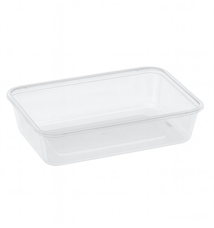 Boîte Rectangulaire Plastique PP Transparent 500ml  17,4x11,6x3,5cm (25 Utés)
