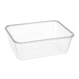 Boîte Rectangulaire Plastique PP Transparent 750ml 17,4x11,6x5,5cm (25 Utés)