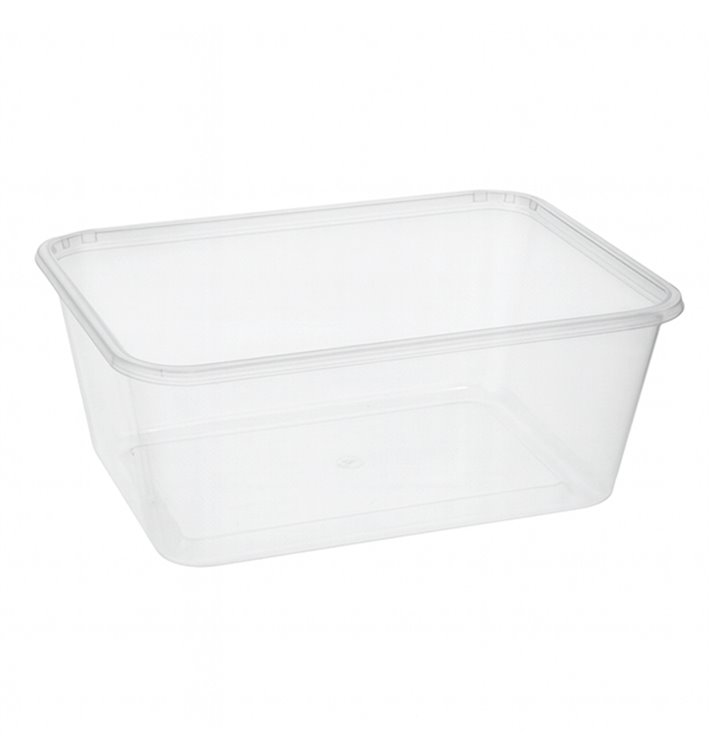 Boîte Rectangulaire Plastique Transparent 1.000ml 17,4x11,5x8cm (25 Utés)