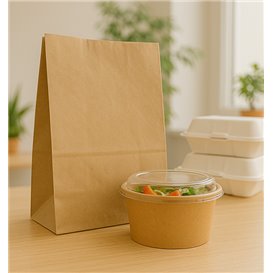 Sac en papier Kraft sans anses 50g/m² 22+12x30cm (1.000 Utés)