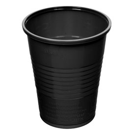 Gobelet Plastique PS Noir 200ml Ø7cm (25 Utés)