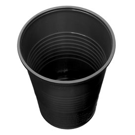 Gobelet Plastique PS Noir 200ml Ø7cm (25 Utés)