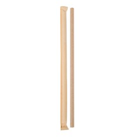 Paille Papier Droite Emballé Kraft Ø0,8x23 cm (6000 Utés)
