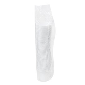 Gobelet Réutilisable Plastique Expresso Blanc 80ml PP (50 Utés)