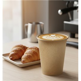 Gobelet Carton Kraft-Kraft 9Oz/280ml Ø7,7cm (1.000 Utés)