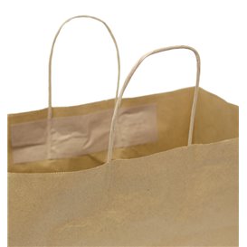 Sac Papier Kraft avec Anses Torsadées 80 g/m² 32+16x26cm (25 Utés)