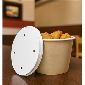 Seau en carton Kraft avec Couvercle 1750ml (150 Utés) Seau en carton Kraft avec Couvercle 1750ml (150 Utés)