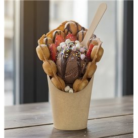 Gobelet Carton Kraft pour Frites et Wraps Ø8,1x11,5cm (55 Utés)