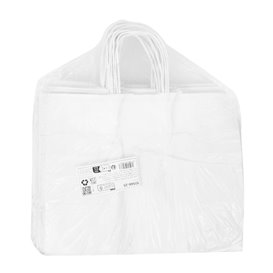 Sac Papier Blanche avec Anses Torsadées 80 g/m² 32+16x26cm (25 Utés)