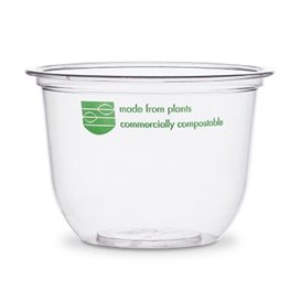 Pot Compostable en PLA "Bella pot" Transparent 320 ml Ø9,6cm (50 Utés)