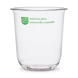 Pot Compostable en PLA "Bella pot" Transparent 500ml Ø9,6cm (1.000 Utés)