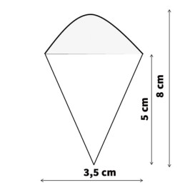 Cornet en Feuille de Pin 80mm (50 Unités)