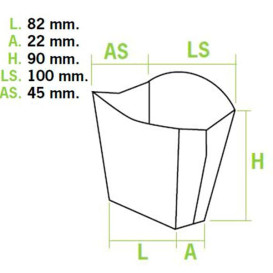 Etuis à Frites Petit 8,2x2,2x9cm (600 Utés)