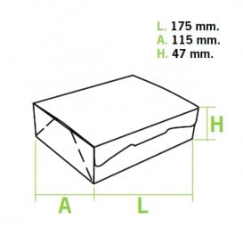 Boîte pâtissière 17,5x11,5x4,7cm 250g Rose (360 Unités)
