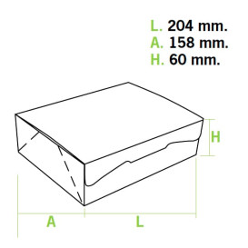 Boîte pâtissière 20,4x15,8x6cm 1Kg Rose (200 Unités)