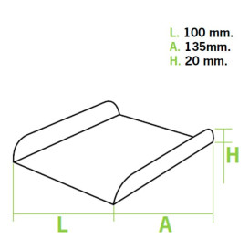 Emballage blanc pour gaufre 13,5x10cm (1500 Utés)