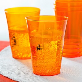 Verre Plastique Injecté Orange 230 ml (10 Unités)