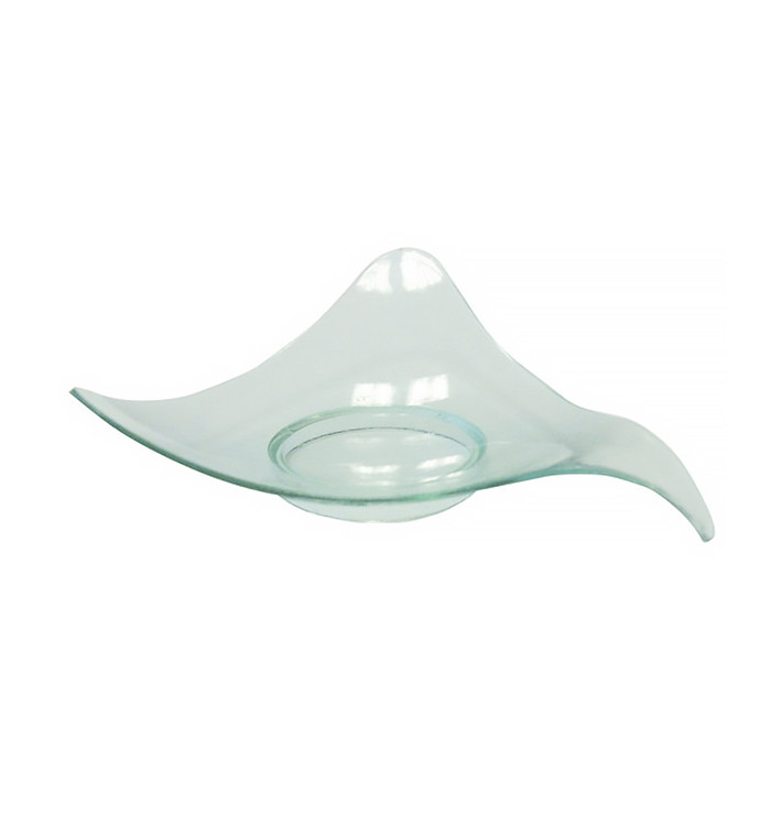 Plat Triangulaire Dégustation avec Anse trans. 8cm Plat Triangulaire Dégustation avec Anse trans. 8cm