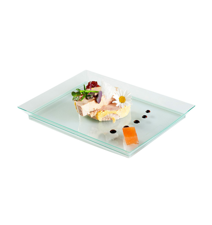 Plateau en plastique dur "Water Green" 13x18 cm Plateau en plastique dur "Water Green" 13x18 cm