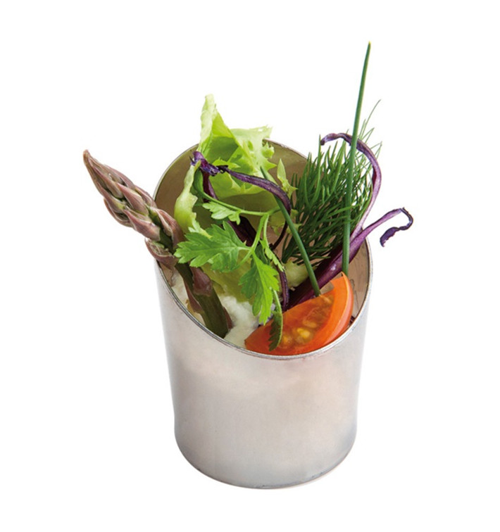Verrine Mini Tube Argent 30ml 3,5x3,2x5,5cm 