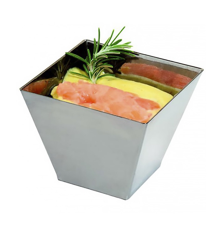 Verrine Dégustation Argenté Petit 5x5x4,5cm Verrine Dégustation Argenté Petit 5x5x4,5cm