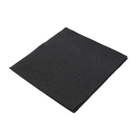 Serviette en Airlaid Noir 40x40cm (50 Unités)