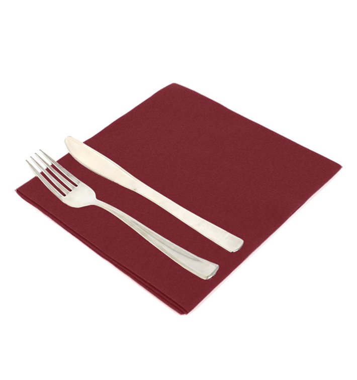 Serviette en Airlaid Bordeaux 40x40cm Serviette en Airlaid Bordeaux 40x40cm