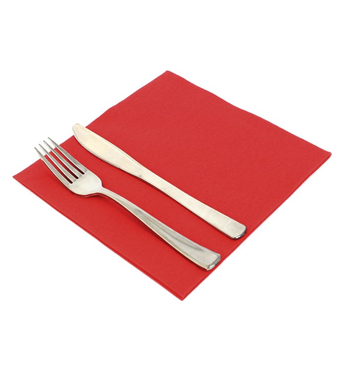 Serviette en Airlaid Rouge 40x40cm Serviette en Airlaid Rouge 40x40cm