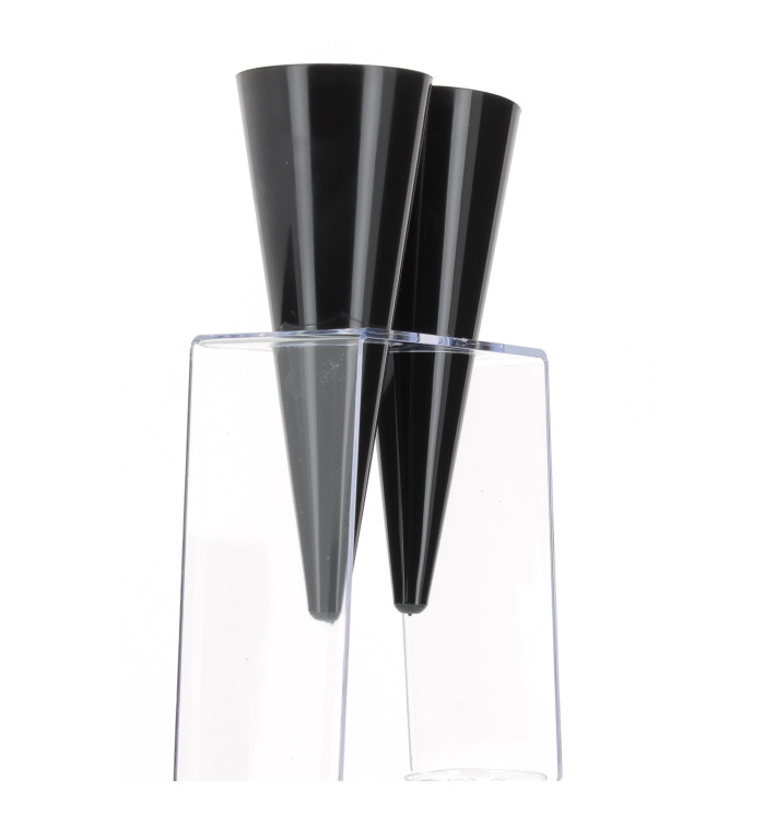 Stand en Plastique pour 2 Flûtes "Cône" . Stand en Plastique pour 2 Flûtes "Cône" .