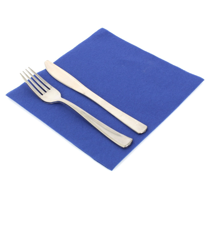 Serviette en Airlaid Bleu 40x40cm Serviette en Airlaid Bleu 40x40cm