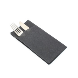 Serviette Kangourou Airlaid "Basic Gris" 33x40cm (30 Utés)