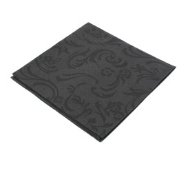 Serviette Damascato en Airlaid Noir 40x40cm (50 Unités)