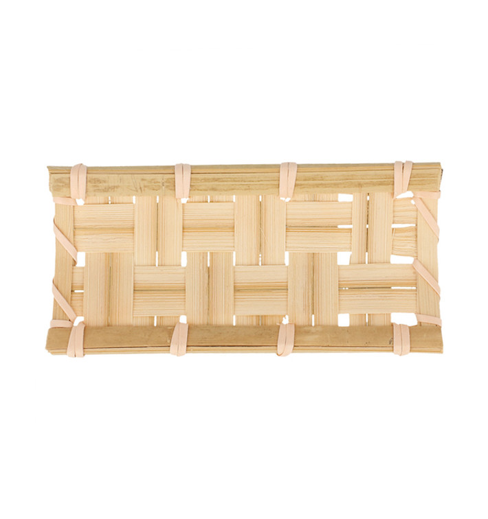 Barquette en Bambou "Tresse" 10,5x5cm Barquette en Bambou "Tresse" 10,5x5cm