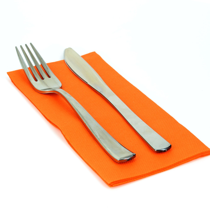 Serviette Papier Molletonnée 1/8 40X40 Orange Serviette Papier Molletonnée 1/8 40X40 Orange